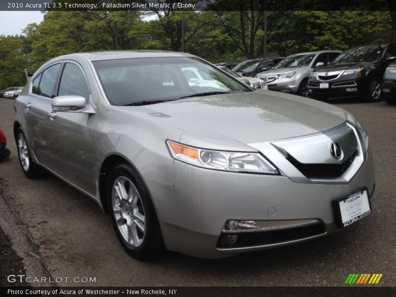 Palladium Silver Metallic / Ebony 2010 Acura TL 3.5 Technology