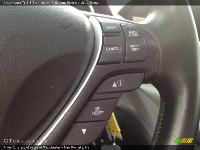 Palladium Silver Metallic / Ebony 2010 Acura TL 3.5 Technology