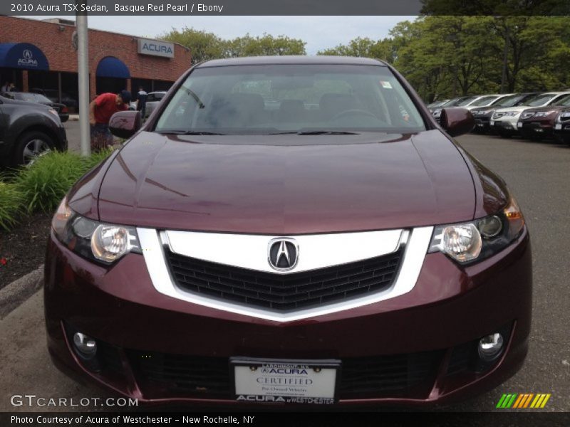 Basque Red Pearl / Ebony 2010 Acura TSX Sedan