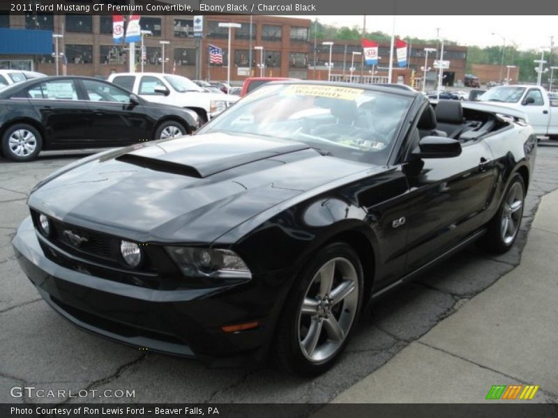 Ebony Black / Charcoal Black 2011 Ford Mustang GT Premium Convertible