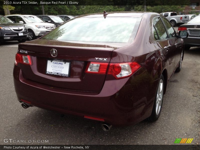 Basque Red Pearl / Ebony 2010 Acura TSX Sedan