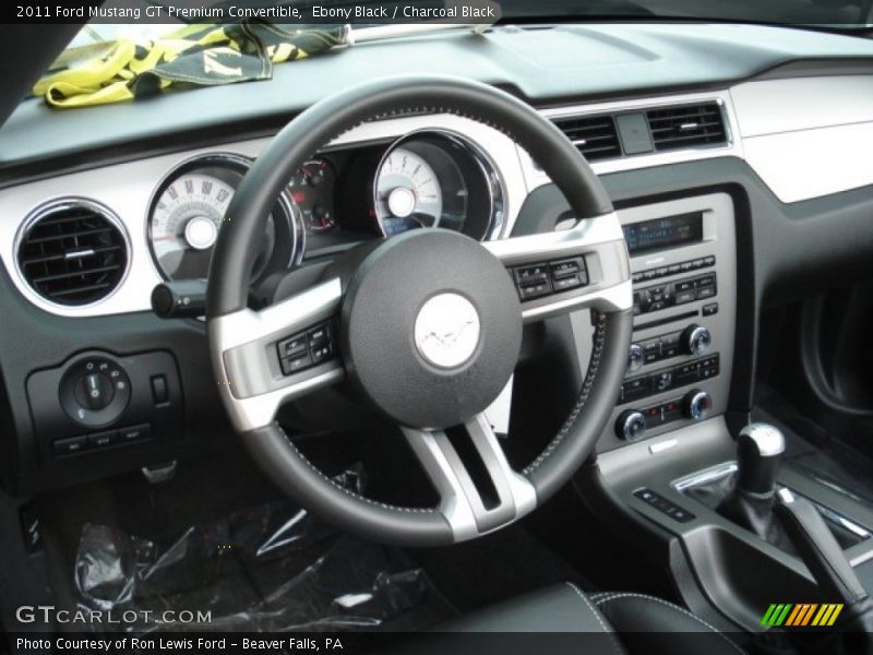Ebony Black / Charcoal Black 2011 Ford Mustang GT Premium Convertible