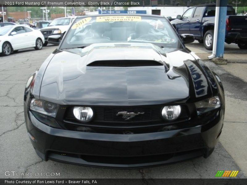 Ebony Black / Charcoal Black 2011 Ford Mustang GT Premium Convertible