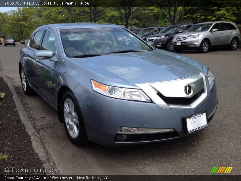 Borealis Blue Pearl / Taupe 2009 Acura TL 3.5