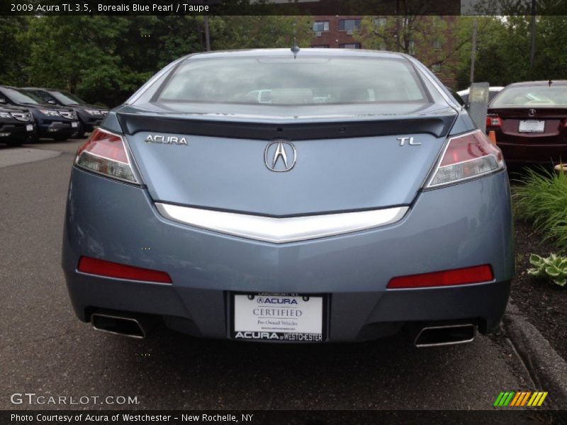 Borealis Blue Pearl / Taupe 2009 Acura TL 3.5
