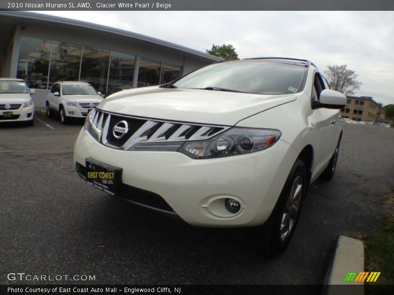 Glacier White Pearl / Beige 2010 Nissan Murano SL AWD