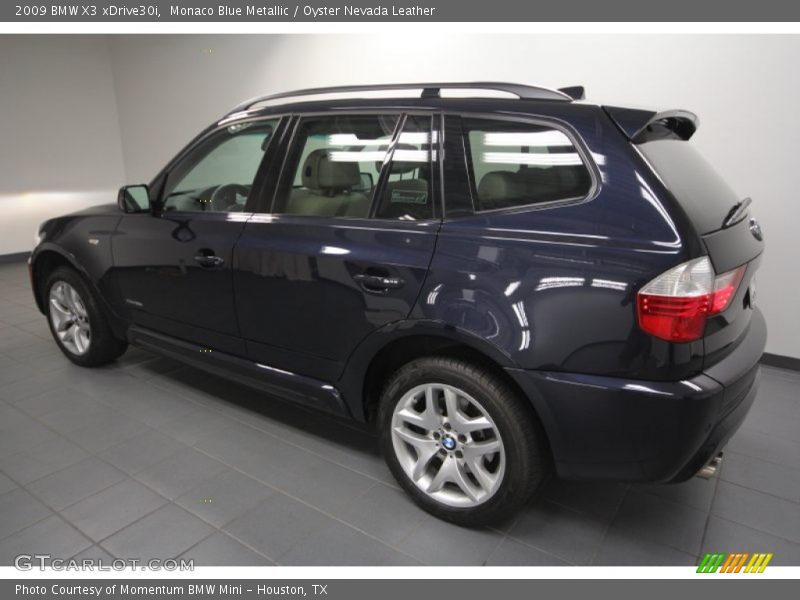 Monaco Blue Metallic / Oyster Nevada Leather 2009 BMW X3 xDrive30i