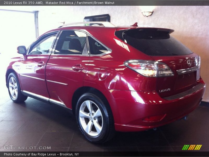 Matador Red Mica / Parchment/Brown Walnut 2010 Lexus RX 350 AWD
