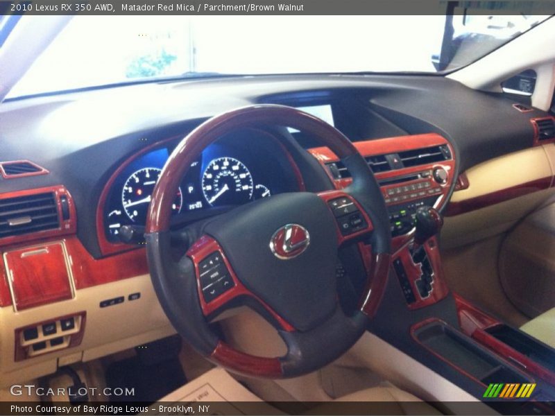 Matador Red Mica / Parchment/Brown Walnut 2010 Lexus RX 350 AWD