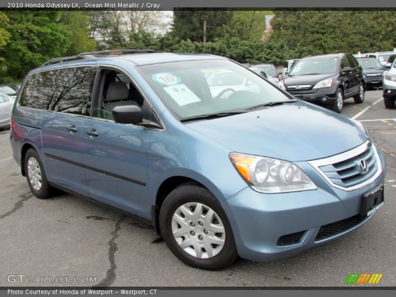 Ocean Mist Metallic / Gray 2010 Honda Odyssey LX