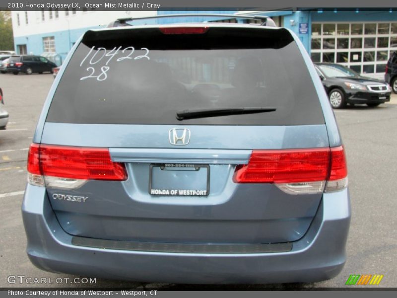 Ocean Mist Metallic / Gray 2010 Honda Odyssey LX