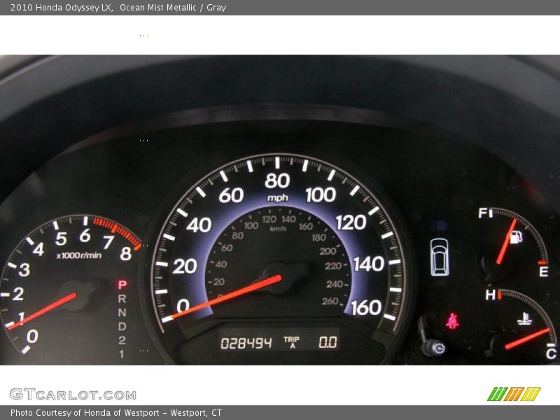 Ocean Mist Metallic / Gray 2010 Honda Odyssey LX