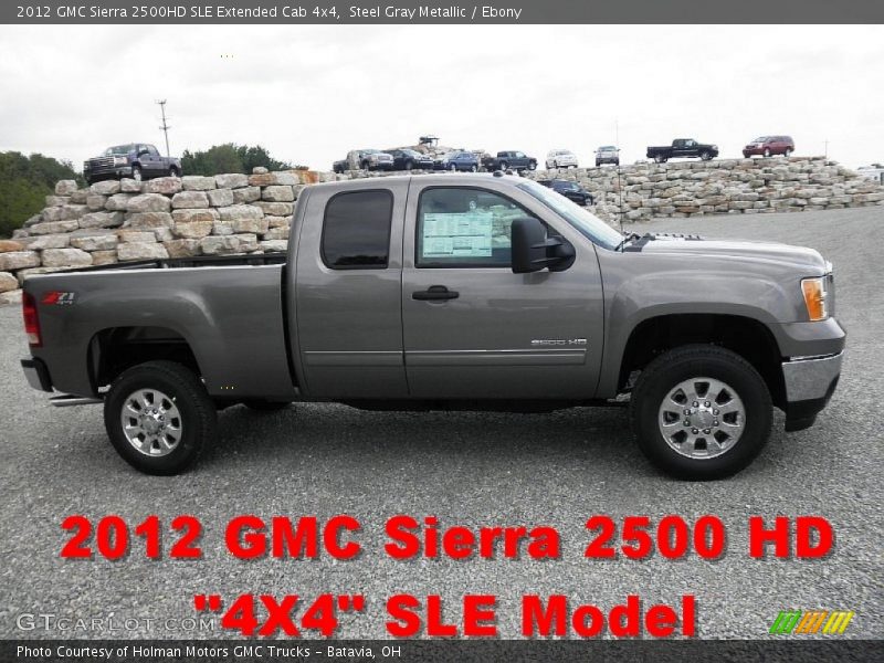 Steel Gray Metallic / Ebony 2012 GMC Sierra 2500HD SLE Extended Cab 4x4