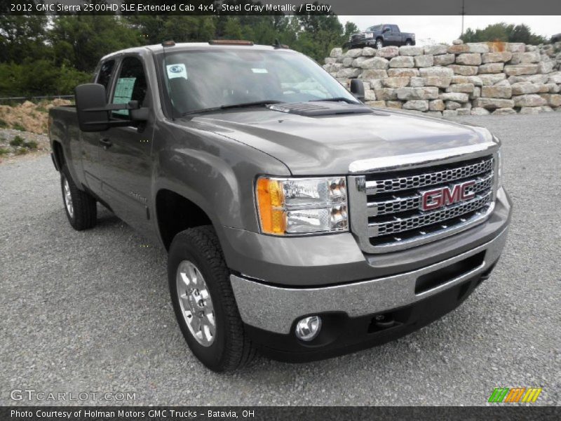 Steel Gray Metallic / Ebony 2012 GMC Sierra 2500HD SLE Extended Cab 4x4