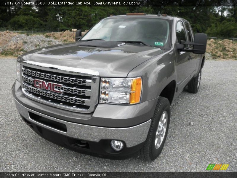 Steel Gray Metallic / Ebony 2012 GMC Sierra 2500HD SLE Extended Cab 4x4