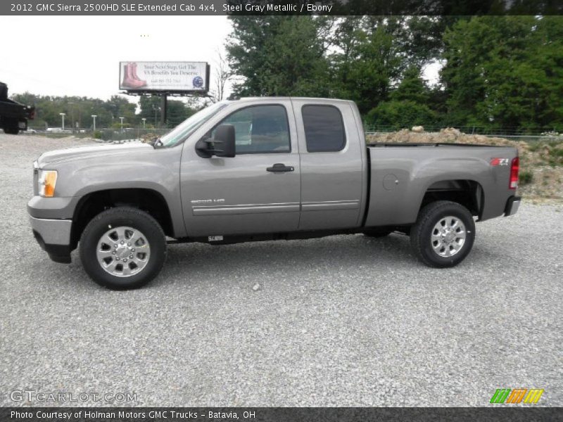 Steel Gray Metallic / Ebony 2012 GMC Sierra 2500HD SLE Extended Cab 4x4