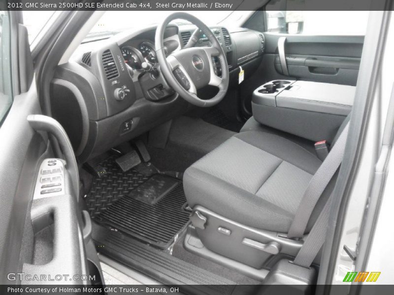 Steel Gray Metallic / Ebony 2012 GMC Sierra 2500HD SLE Extended Cab 4x4