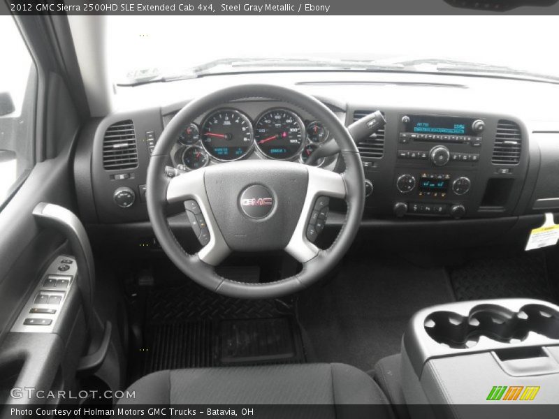 Steel Gray Metallic / Ebony 2012 GMC Sierra 2500HD SLE Extended Cab 4x4