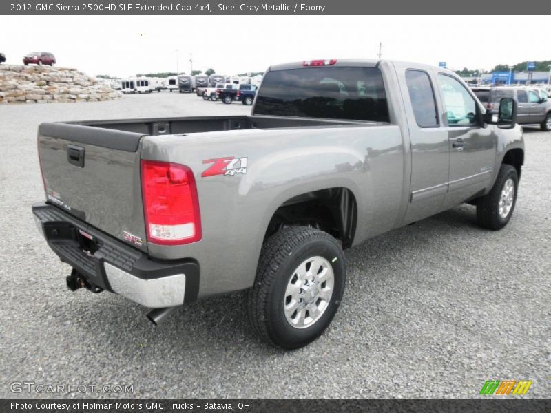 Steel Gray Metallic / Ebony 2012 GMC Sierra 2500HD SLE Extended Cab 4x4