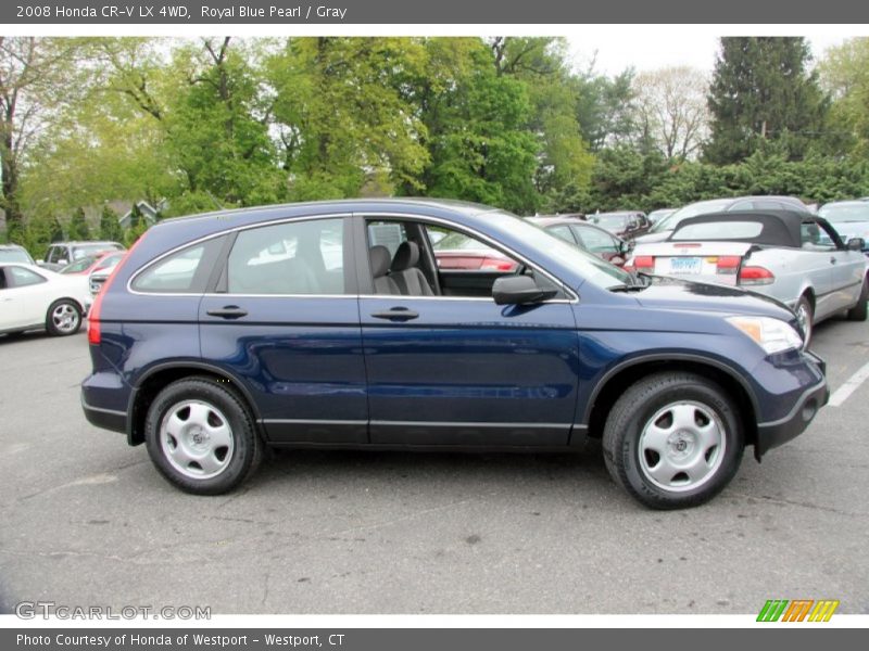 Royal Blue Pearl / Gray 2008 Honda CR-V LX 4WD