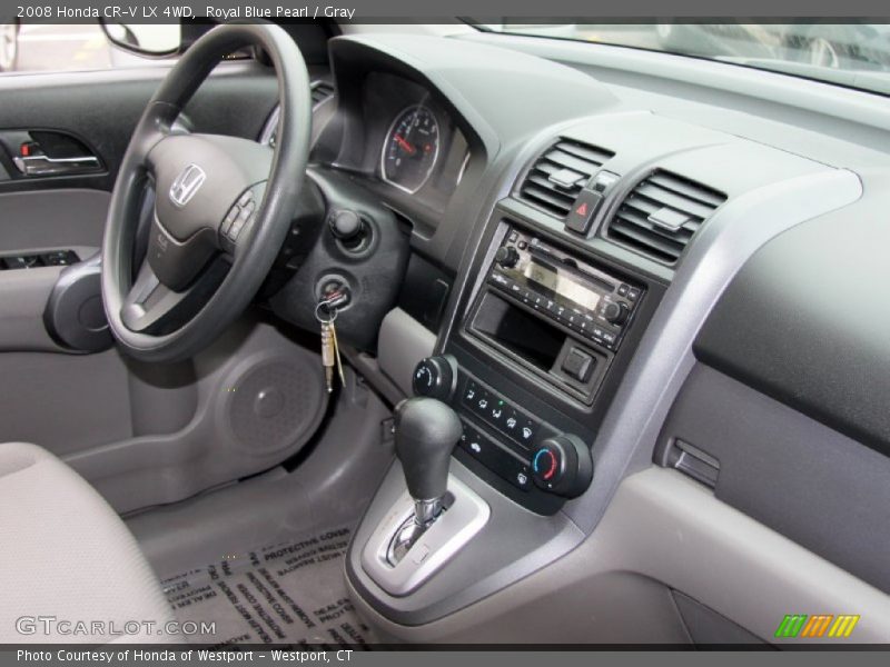 Royal Blue Pearl / Gray 2008 Honda CR-V LX 4WD