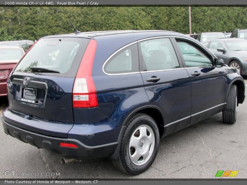 Royal Blue Pearl / Gray 2008 Honda CR-V LX 4WD