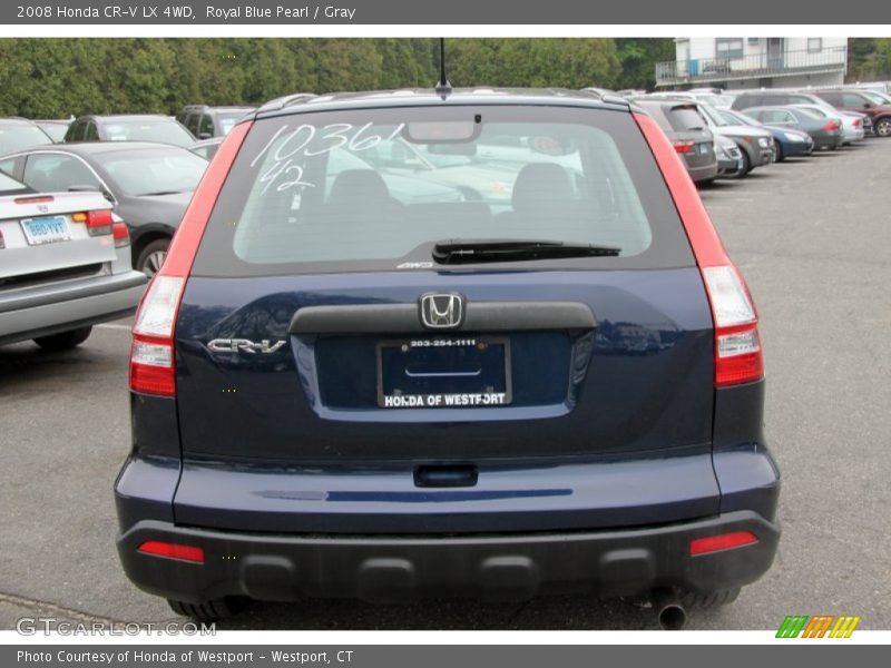 Royal Blue Pearl / Gray 2008 Honda CR-V LX 4WD