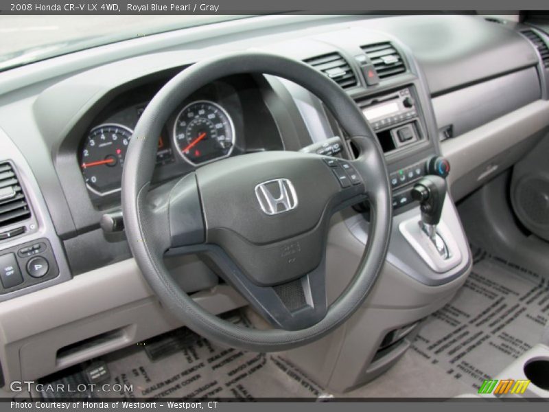 Royal Blue Pearl / Gray 2008 Honda CR-V LX 4WD