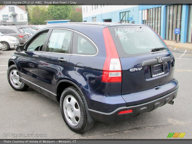 Royal Blue Pearl / Gray 2008 Honda CR-V LX 4WD