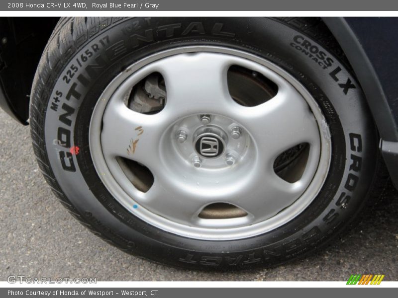 Royal Blue Pearl / Gray 2008 Honda CR-V LX 4WD