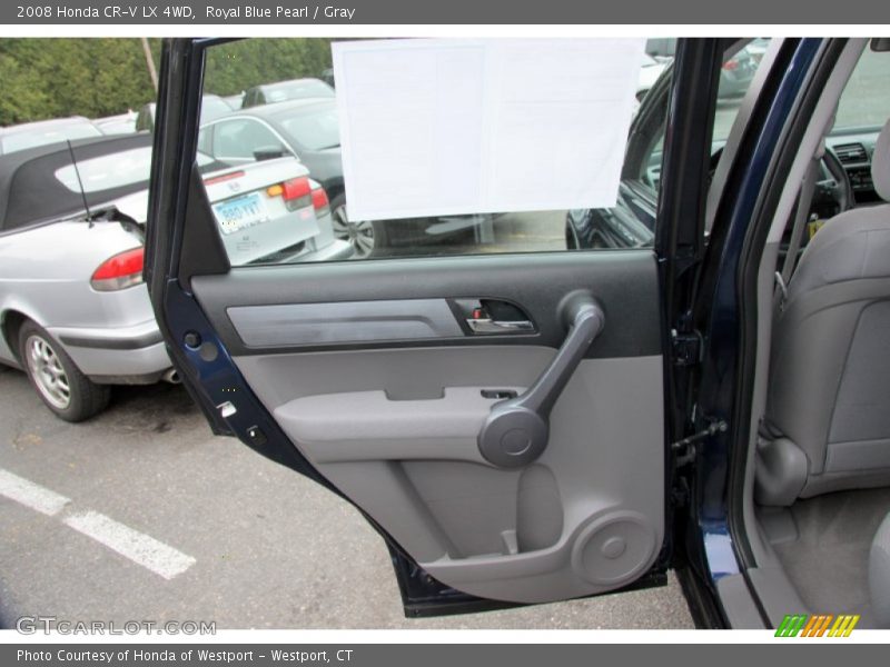 Royal Blue Pearl / Gray 2008 Honda CR-V LX 4WD
