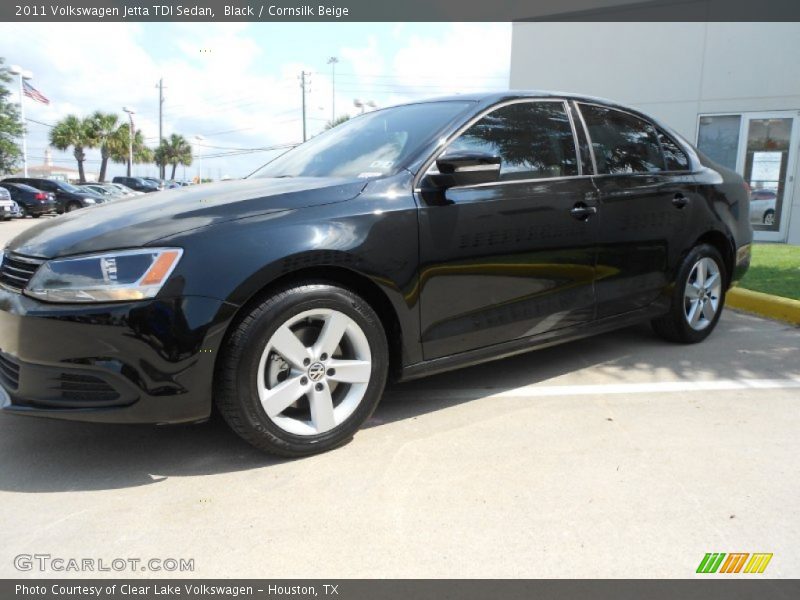 Black / Cornsilk Beige 2011 Volkswagen Jetta TDI Sedan
