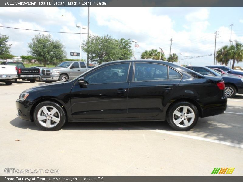 Black / Cornsilk Beige 2011 Volkswagen Jetta TDI Sedan