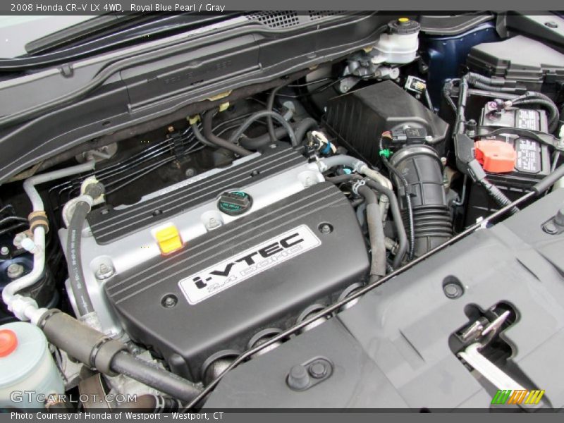 Royal Blue Pearl / Gray 2008 Honda CR-V LX 4WD
