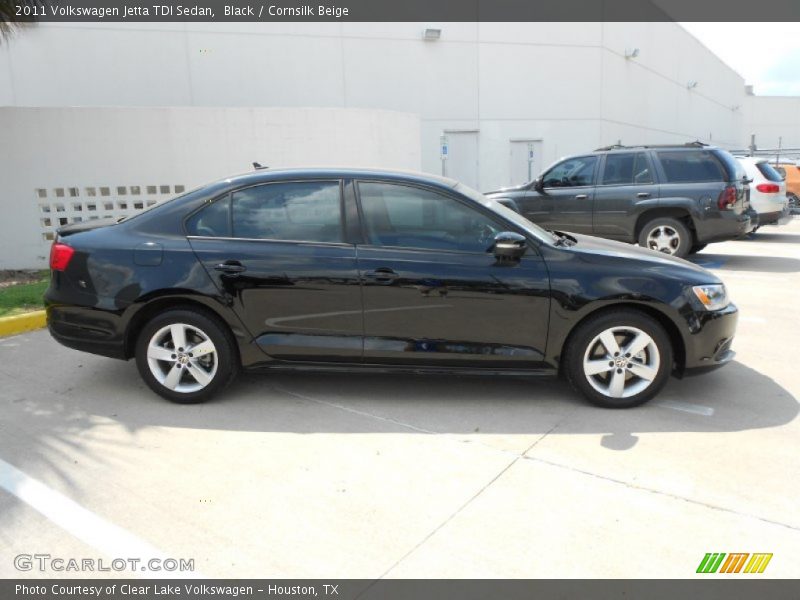 Black / Cornsilk Beige 2011 Volkswagen Jetta TDI Sedan