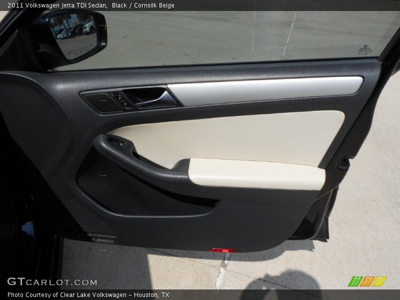 Black / Cornsilk Beige 2011 Volkswagen Jetta TDI Sedan