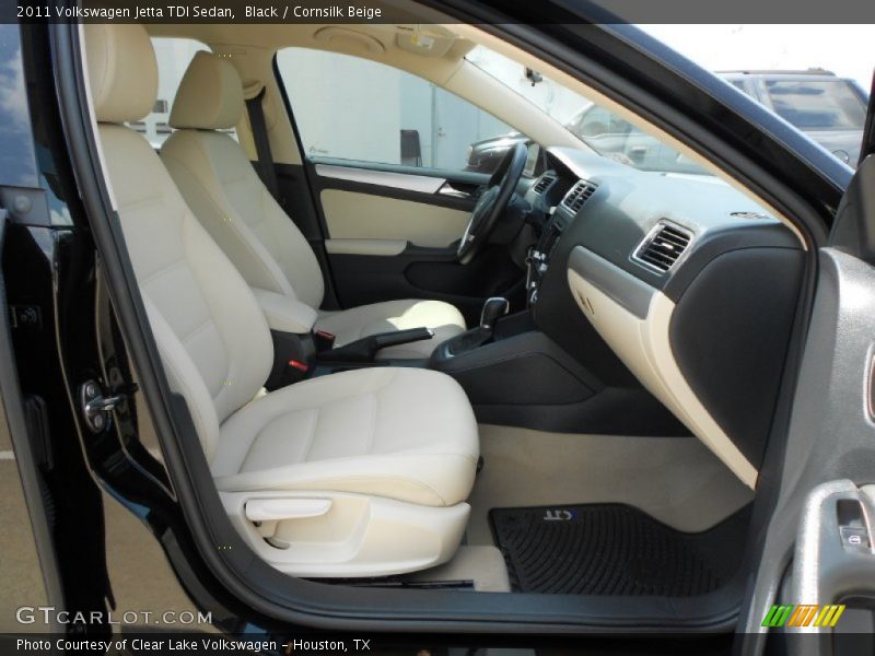Black / Cornsilk Beige 2011 Volkswagen Jetta TDI Sedan