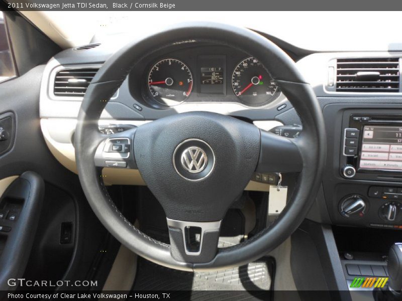 Black / Cornsilk Beige 2011 Volkswagen Jetta TDI Sedan