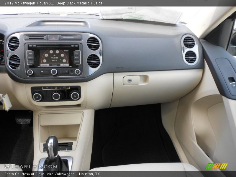 Deep Black Metallic / Beige 2012 Volkswagen Tiguan SE