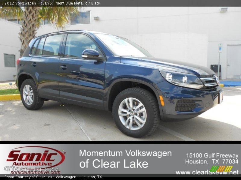 Night Blue Metallic / Black 2012 Volkswagen Tiguan S