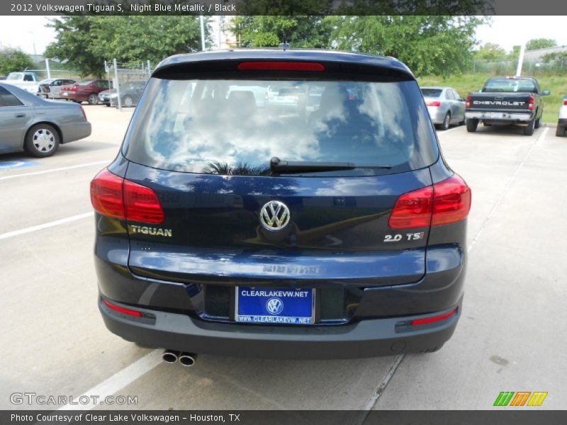 Night Blue Metallic / Black 2012 Volkswagen Tiguan S