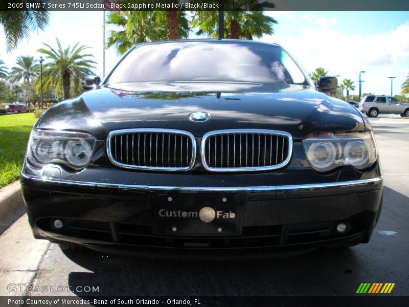 Black Sapphire Metallic / Black/Black 2005 BMW 7 Series 745Li Sedan