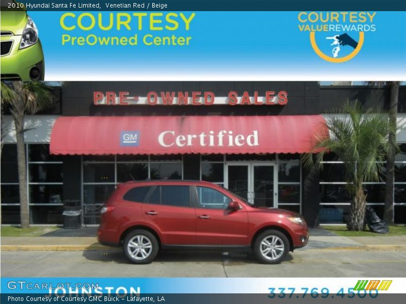 Venetian Red / Beige 2010 Hyundai Santa Fe Limited