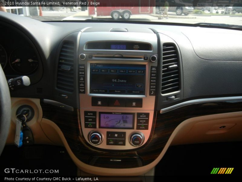 Venetian Red / Beige 2010 Hyundai Santa Fe Limited