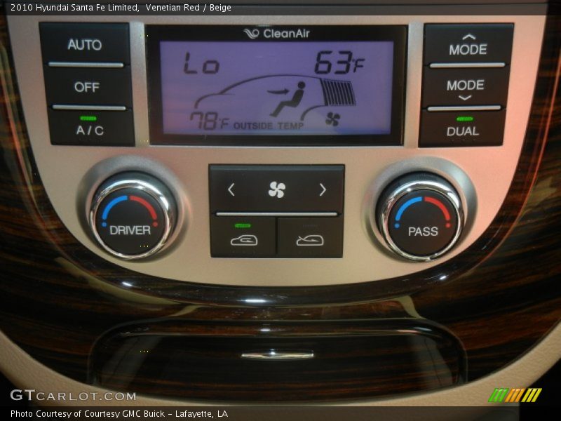 Venetian Red / Beige 2010 Hyundai Santa Fe Limited