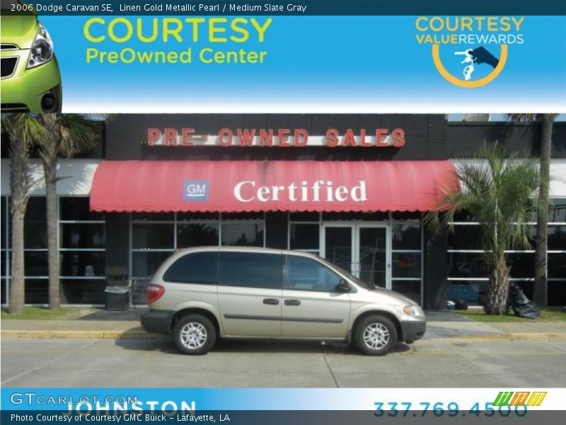 Linen Gold Metallic Pearl / Medium Slate Gray 2006 Dodge Caravan SE