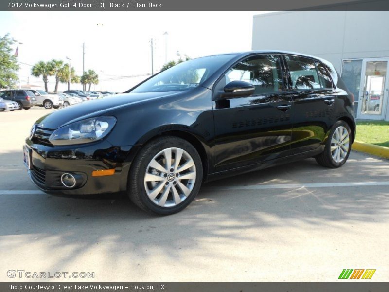 Black / Titan Black 2012 Volkswagen Golf 4 Door TDI