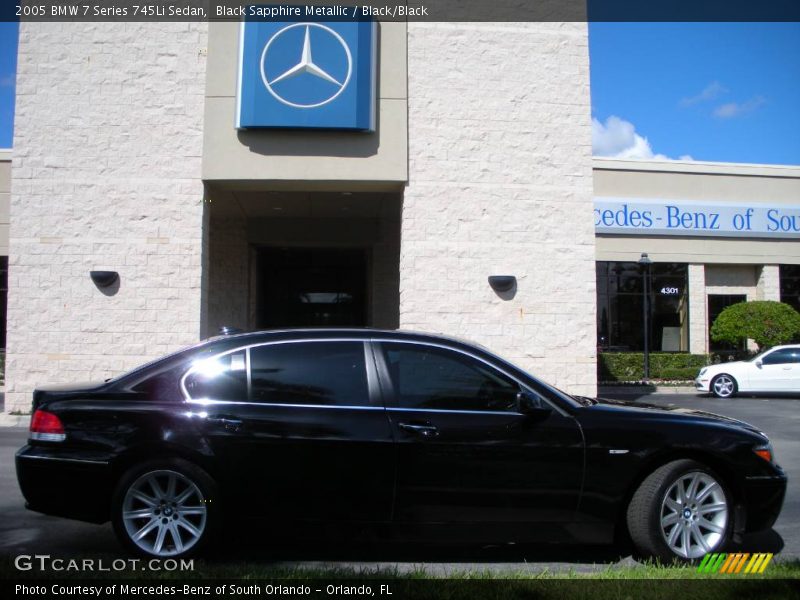 Black Sapphire Metallic / Black/Black 2005 BMW 7 Series 745Li Sedan