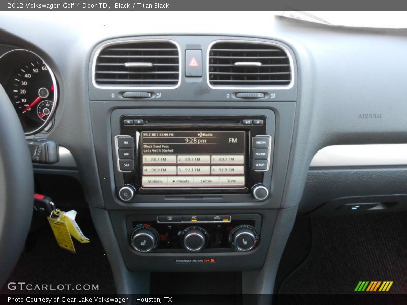 Black / Titan Black 2012 Volkswagen Golf 4 Door TDI