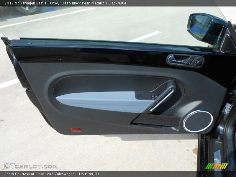 Deep Black Pearl Metallic / Black/Blue 2012 Volkswagen Beetle Turbo
